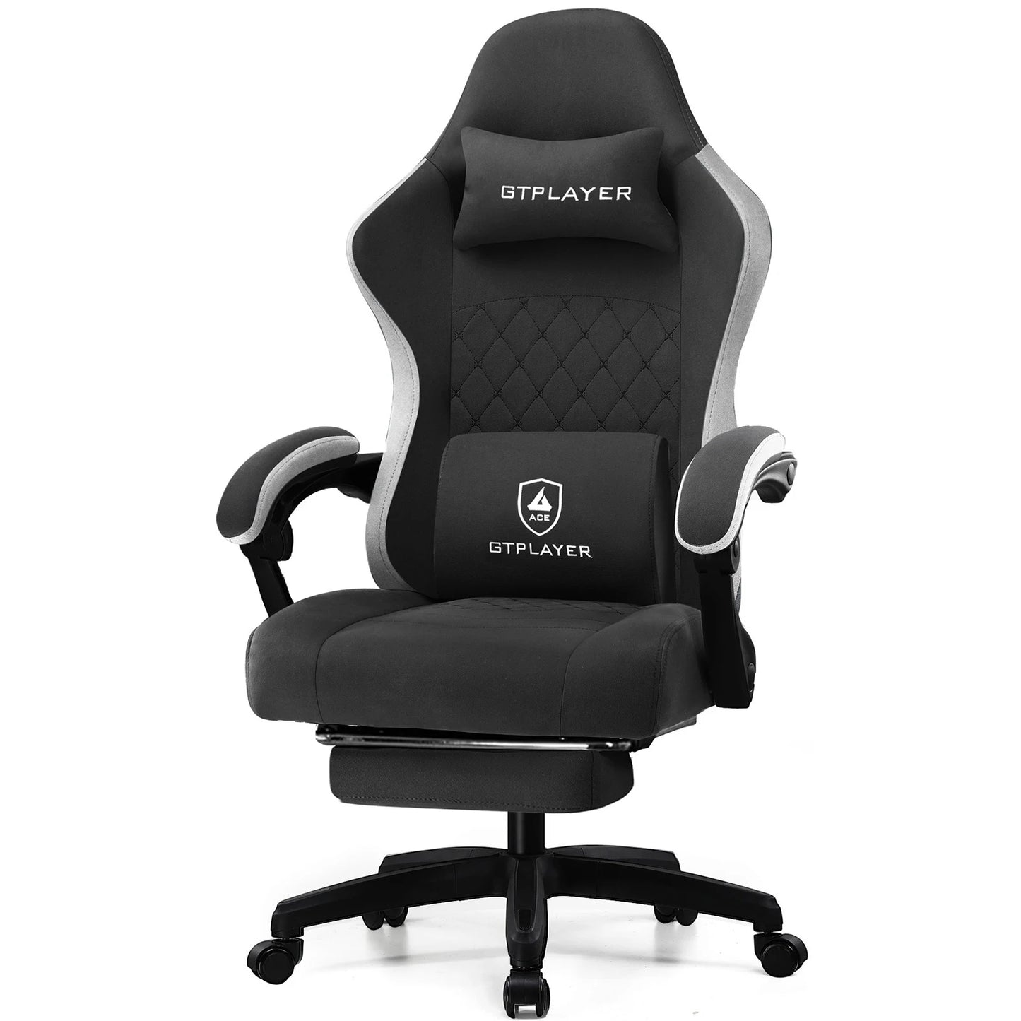 GTPLAYER Gaming Chair With Pocket Spring Cushion, Ergonomically-Designed Lumbar Support