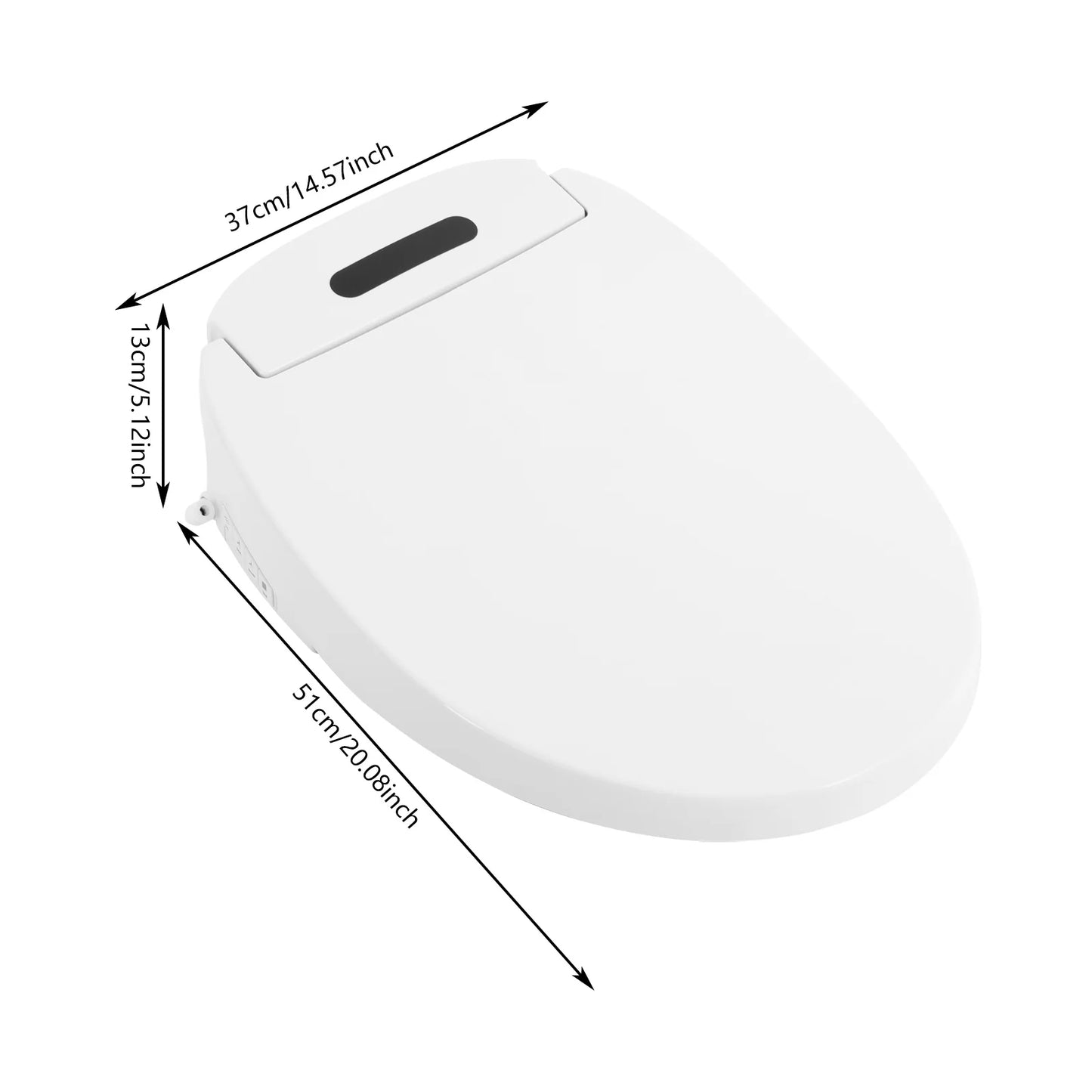 Intelligent Electric Bidet Toilet Seat With Remote And Self-Cleaning Nozzle