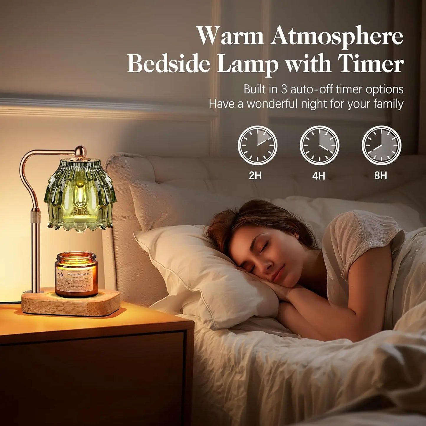 Timer Dimmable Candle Warmer Lamp With Adjustable Height