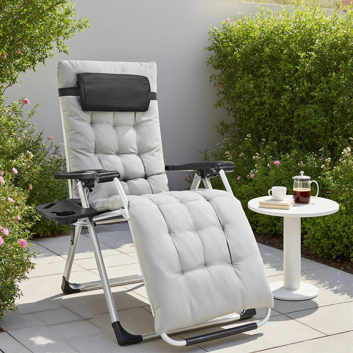 JHK Zero Gravity Recliner Set of 2 with Cup Holders
