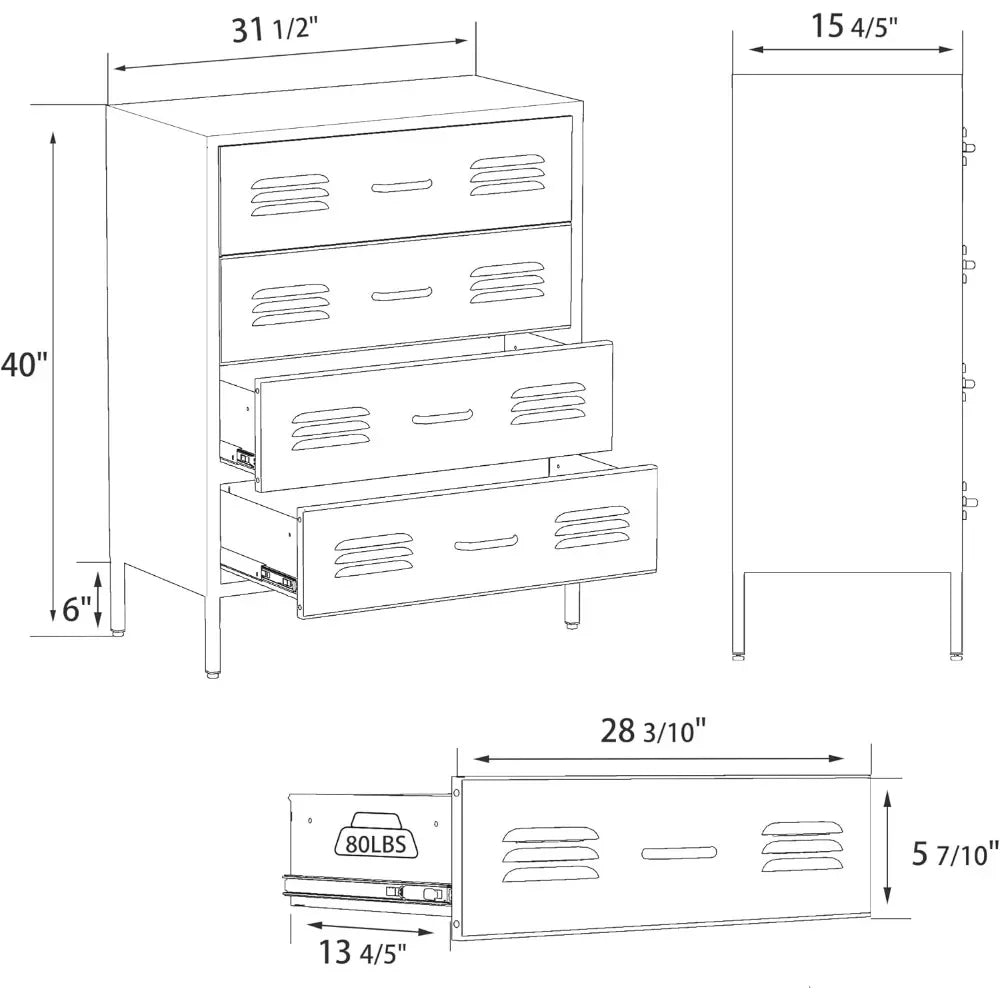 DAFIFY 4 Drawer Dresser for Bedroom and Closet