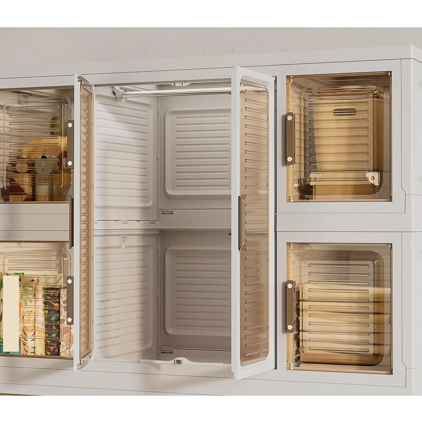 HUANZHUANG Modern Portable Wardrobe Closet Organizer With Magnetic Doors