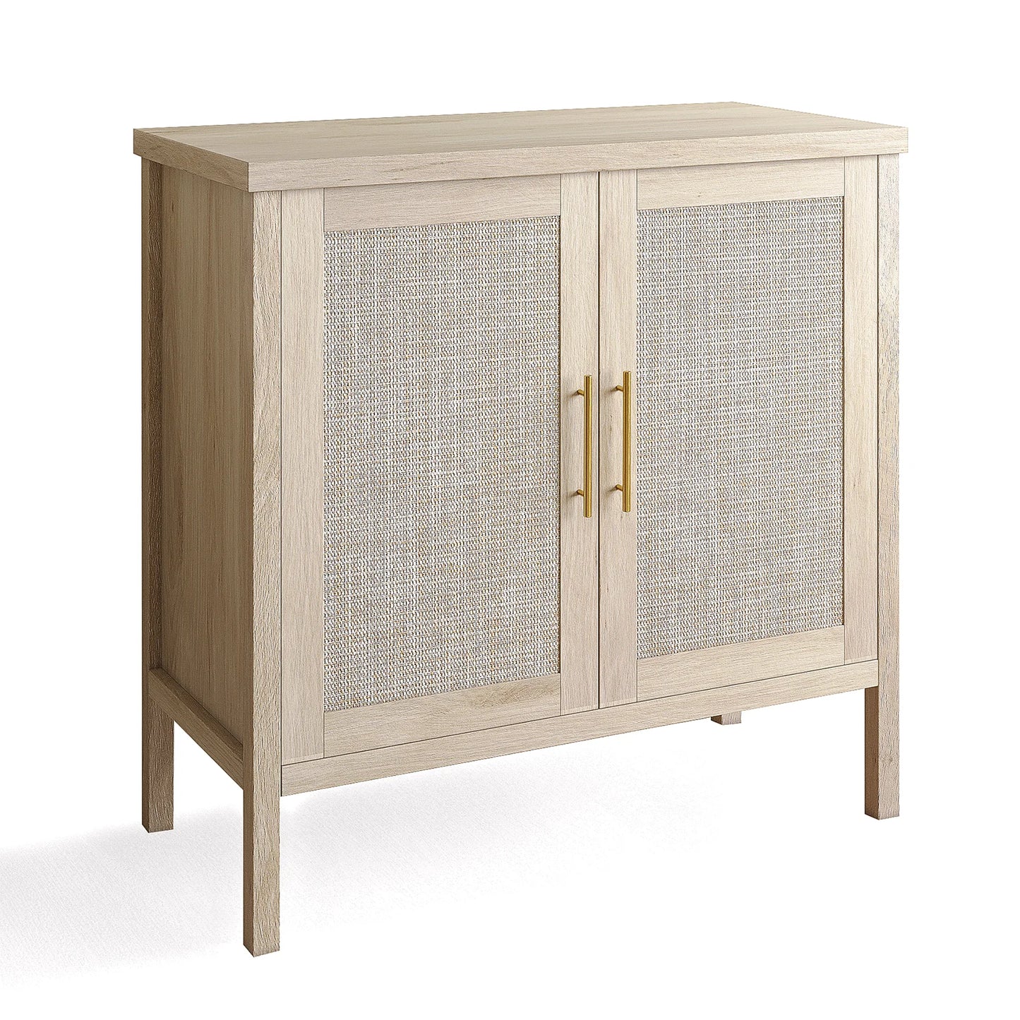 NONEDrawer Rattan Storage Cabinet With Decorated Doors Buffet Sideboard For Hallway Living Room