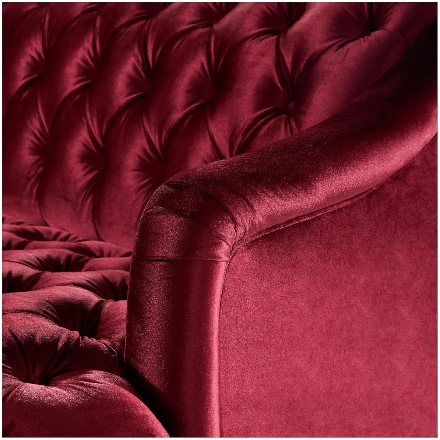 Modern Wingback Tufted Velvet Loveseat Settee Sofa