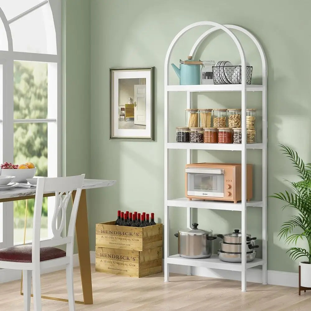 DAFIFY Open Bookshelf With Metal Frame Storage Rack