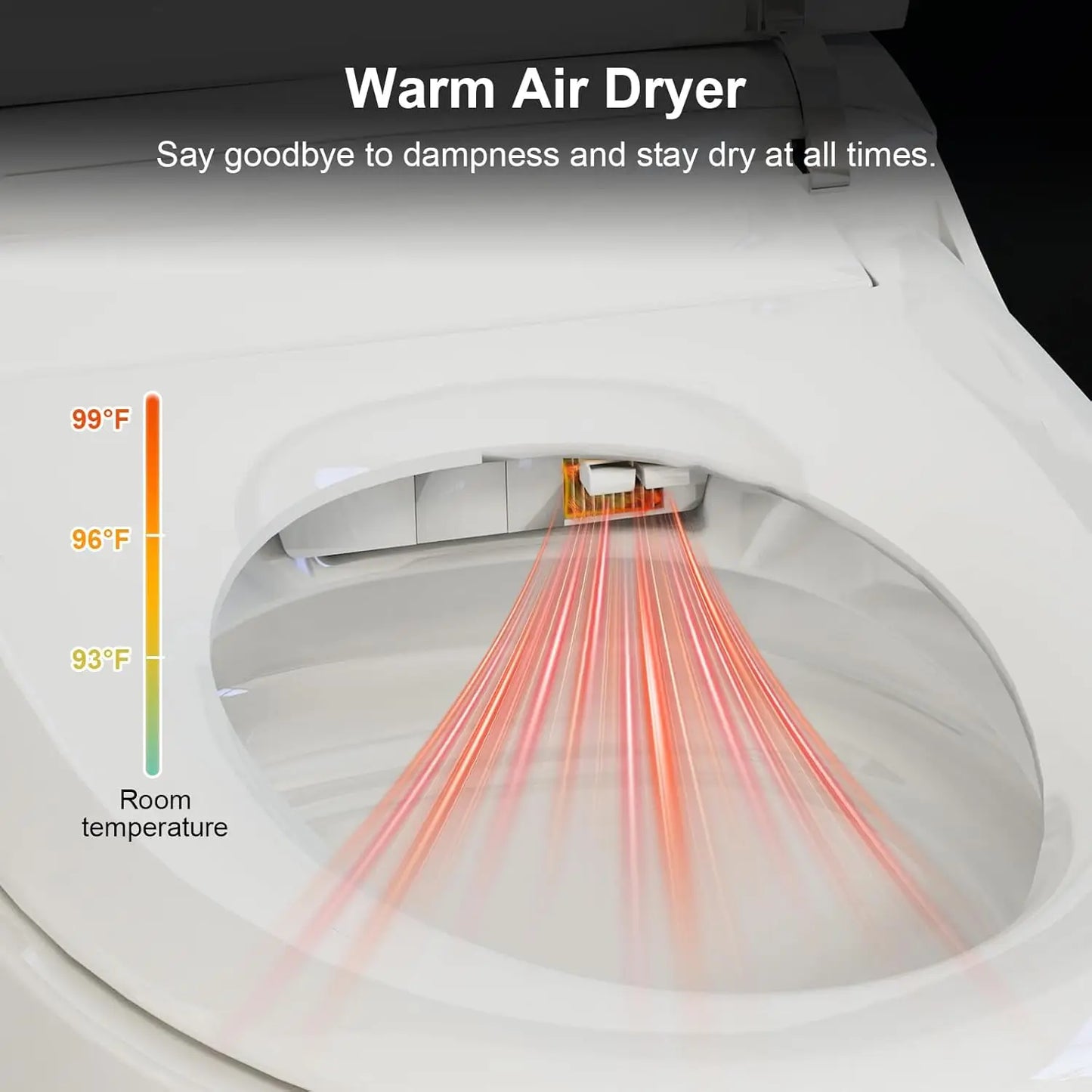 Smart Toilet With Bidet Built In Auto Flush Elongated