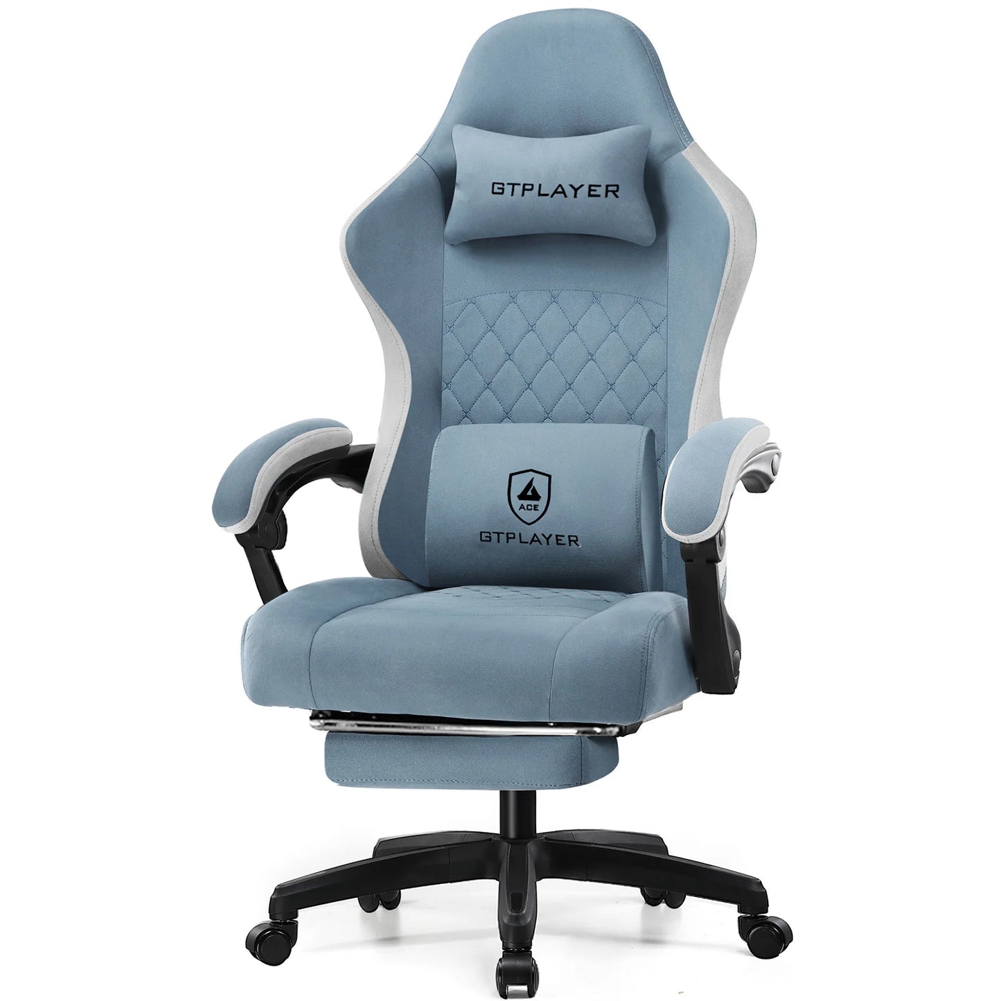 GTPLAYER Gaming Chair With Pocket Spring Cushion, Ergonomically-Designed Lumbar Support