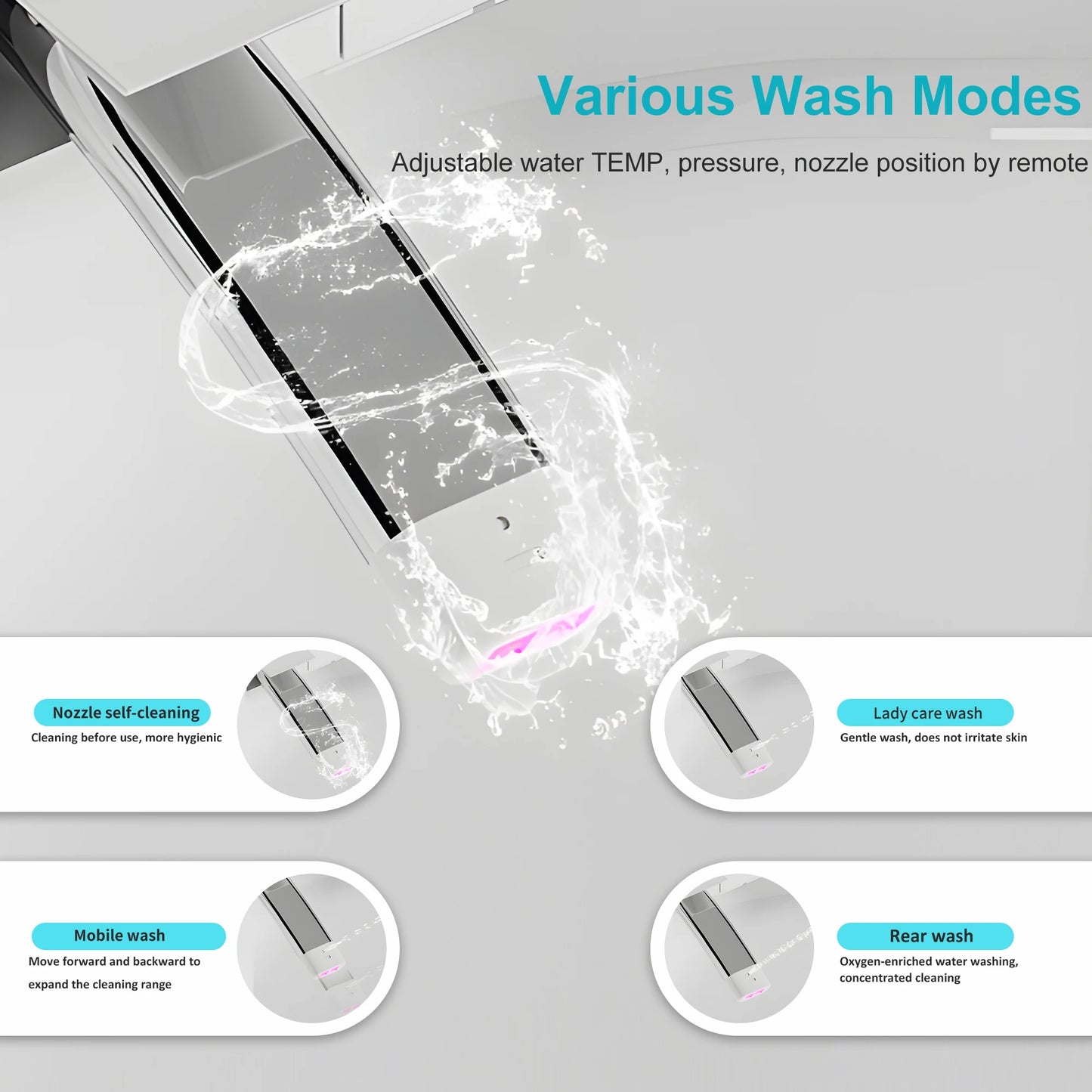 Smart Bidet Toilet With Auto Open Close And Heated Seat