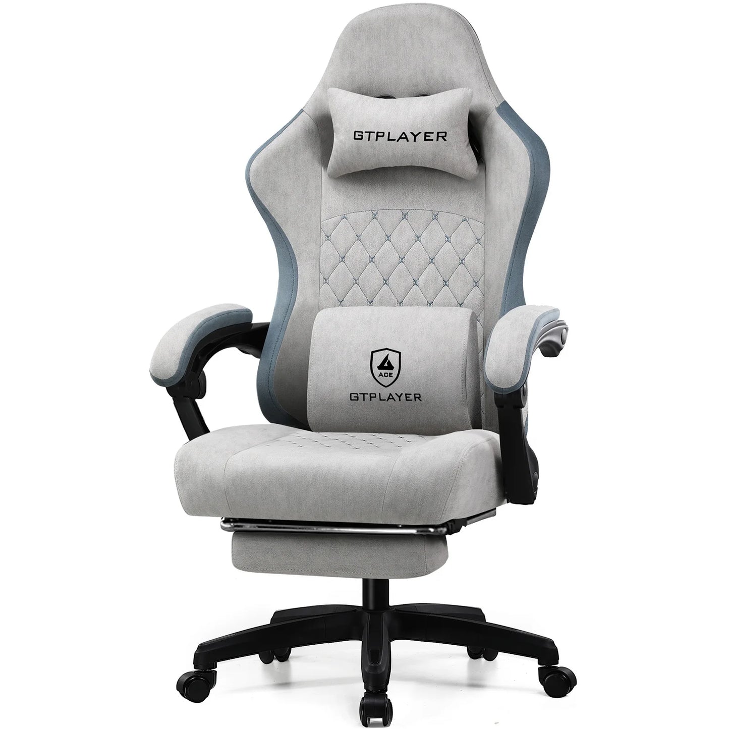 GTPLAYER Gaming Chair With Pocket Spring Cushion, Ergonomically-Designed Lumbar Support