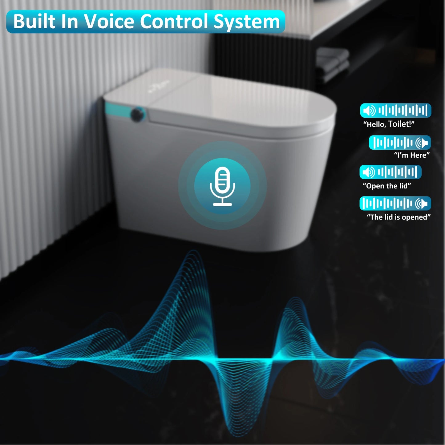Smart Toilet With Bidet Built In One Piece Heated Seat