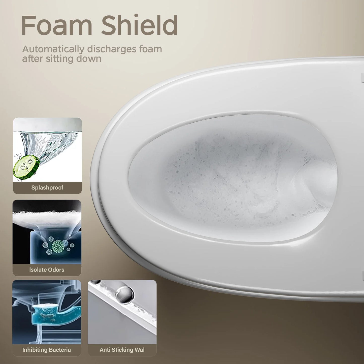 Smart Bidet Toilet With Auto Open Close And Heated Seat