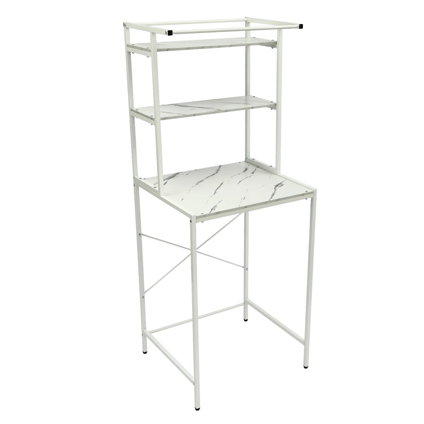 Three Tier Washing Machine And Dryer Storage Shelf For Laundry Room