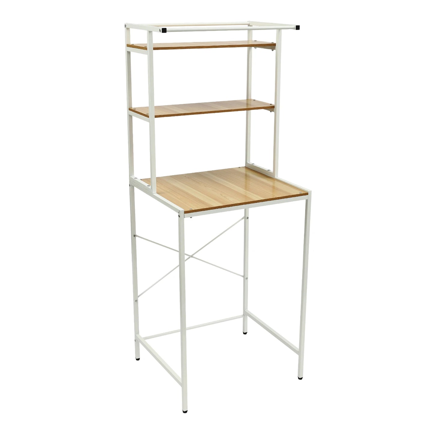 Three Tier Washing Machine And Dryer Storage Shelf For Laundry Room