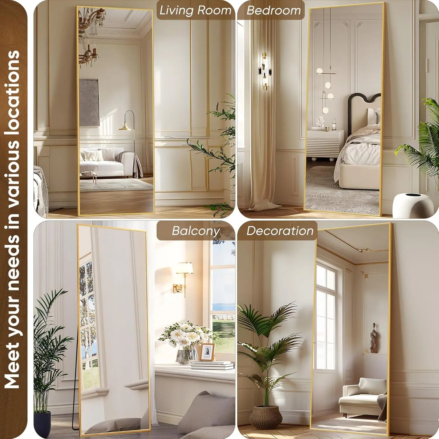 Antok Full Length Floor Mirror With Stand For Bedroom