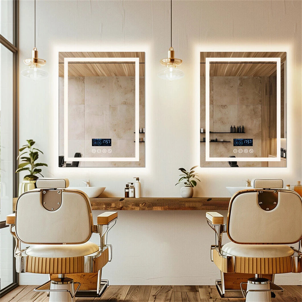BORWART Smart LED Bathroom Mirror with Bluetooth Speaker