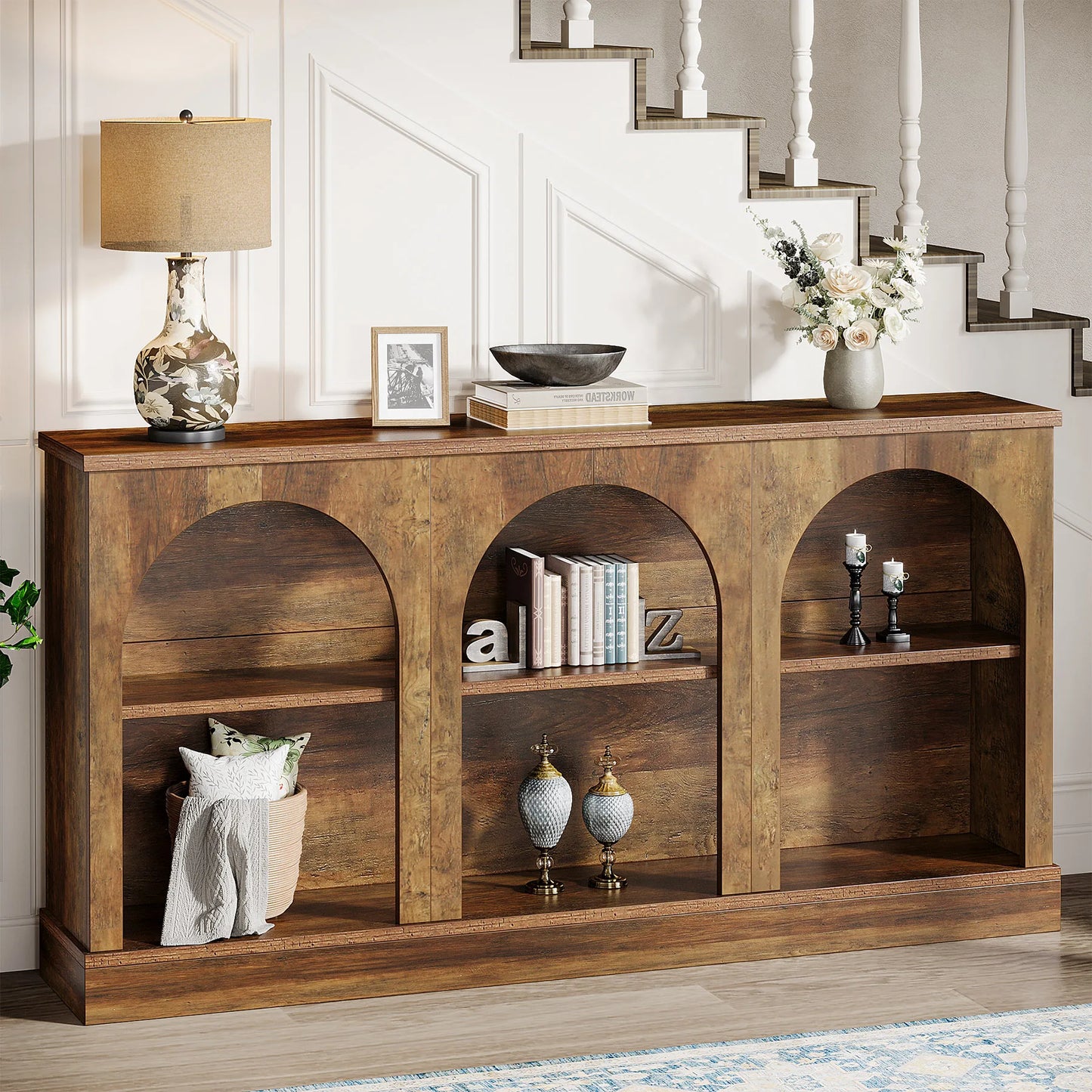 Tribesigns Farmhouse Console Table Entryway With Storage
