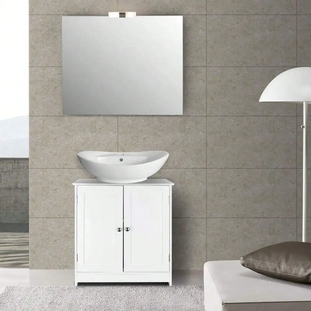 Marble Under Sink Storage Bathroom Vanity Cabinet With 2 Doors