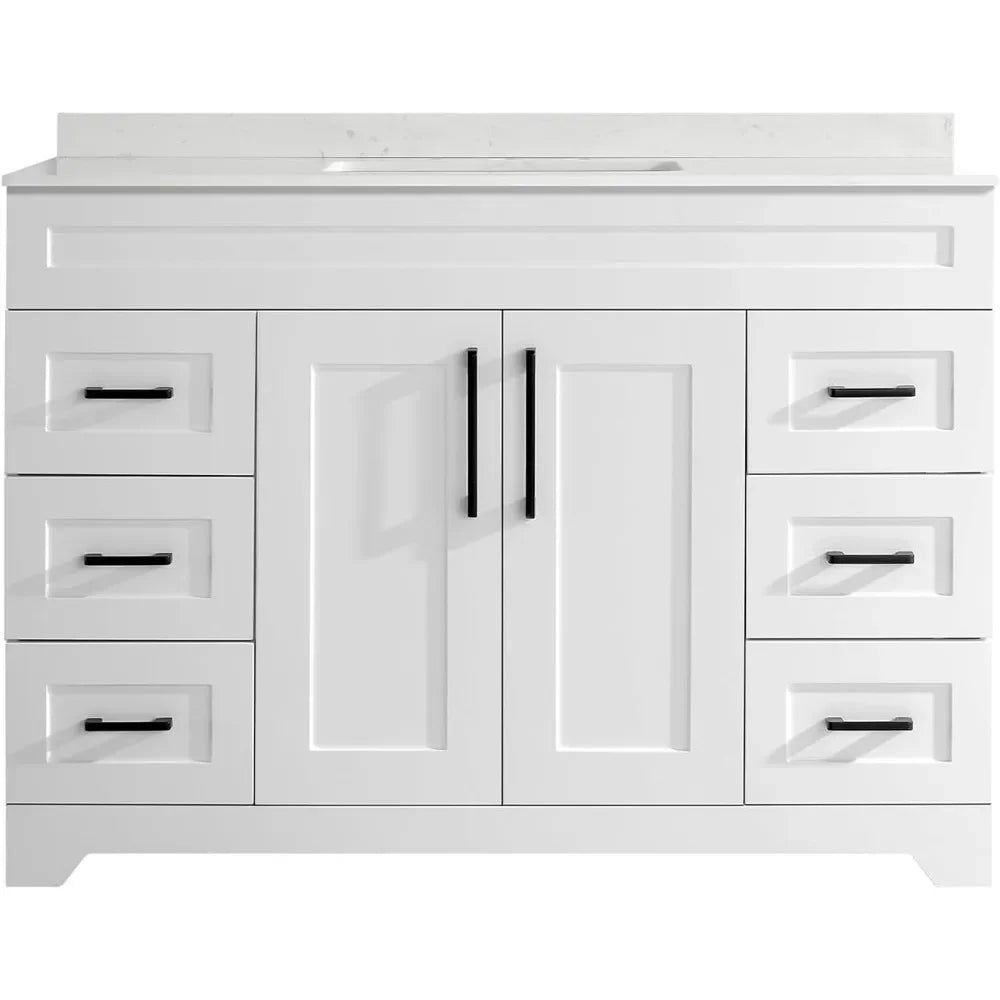XMSJ Luxurious Bathroom Vanity With Stone Countertop And Sink