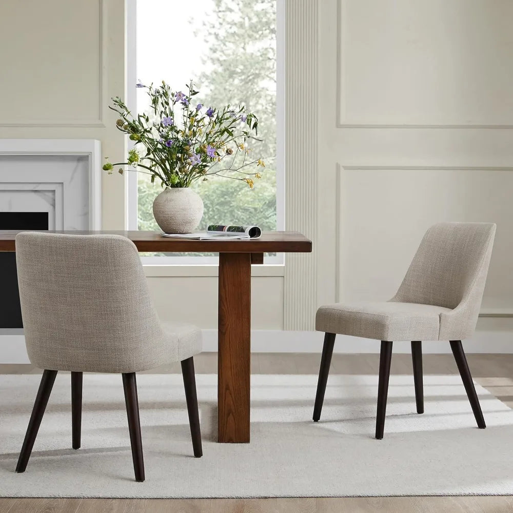 Mid-Century Modern Upholstered Dining Chair Set of 2