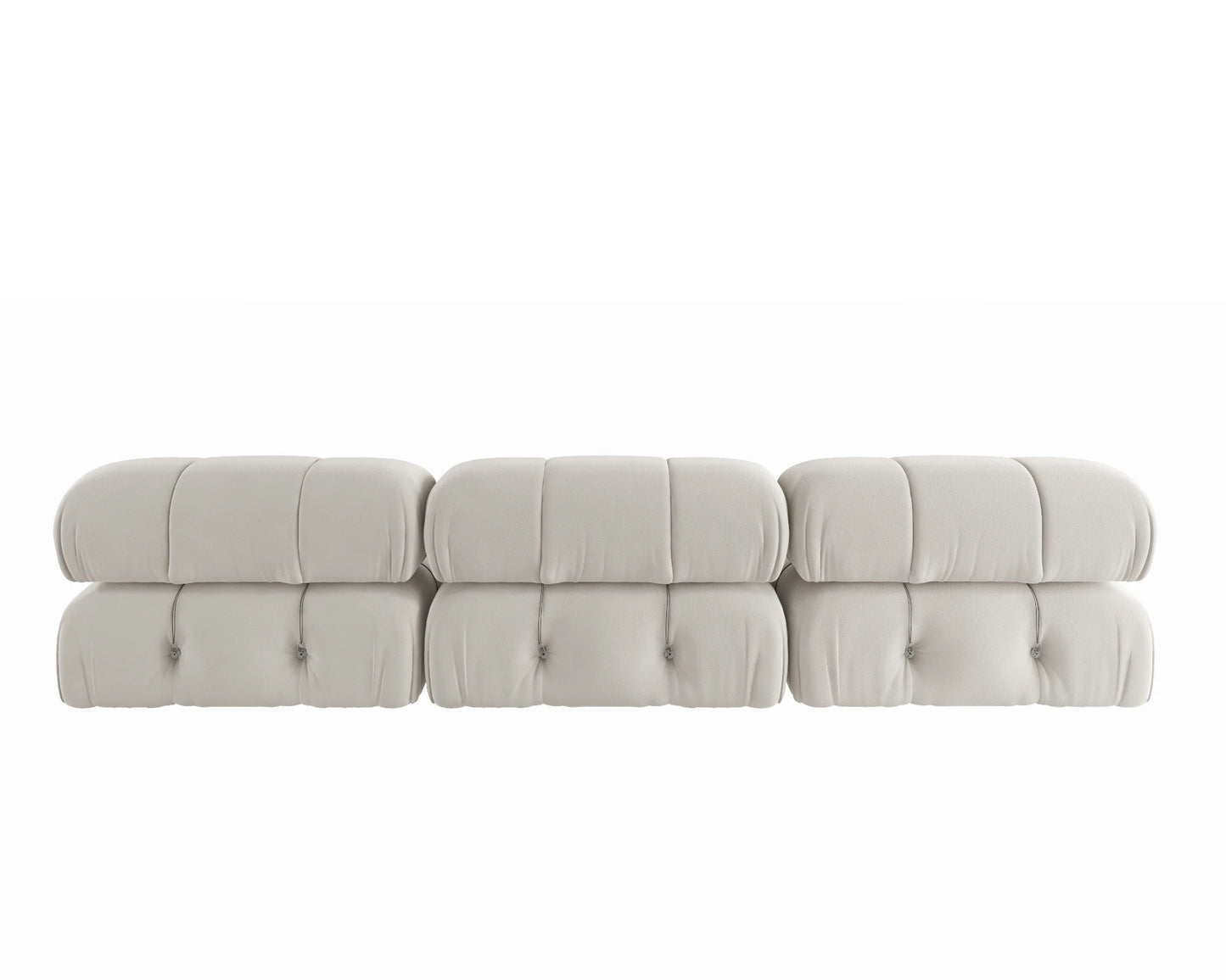 Sdorens Minimalist U Shaped Modular Velvet Sectional Sofa Convertible Living Room Set