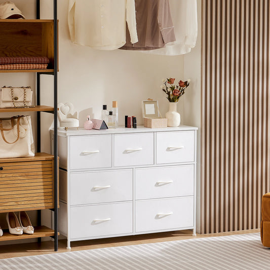 JHK Multifunction Wardrobe Chest With Fabric Drawers For Bedroom Storage