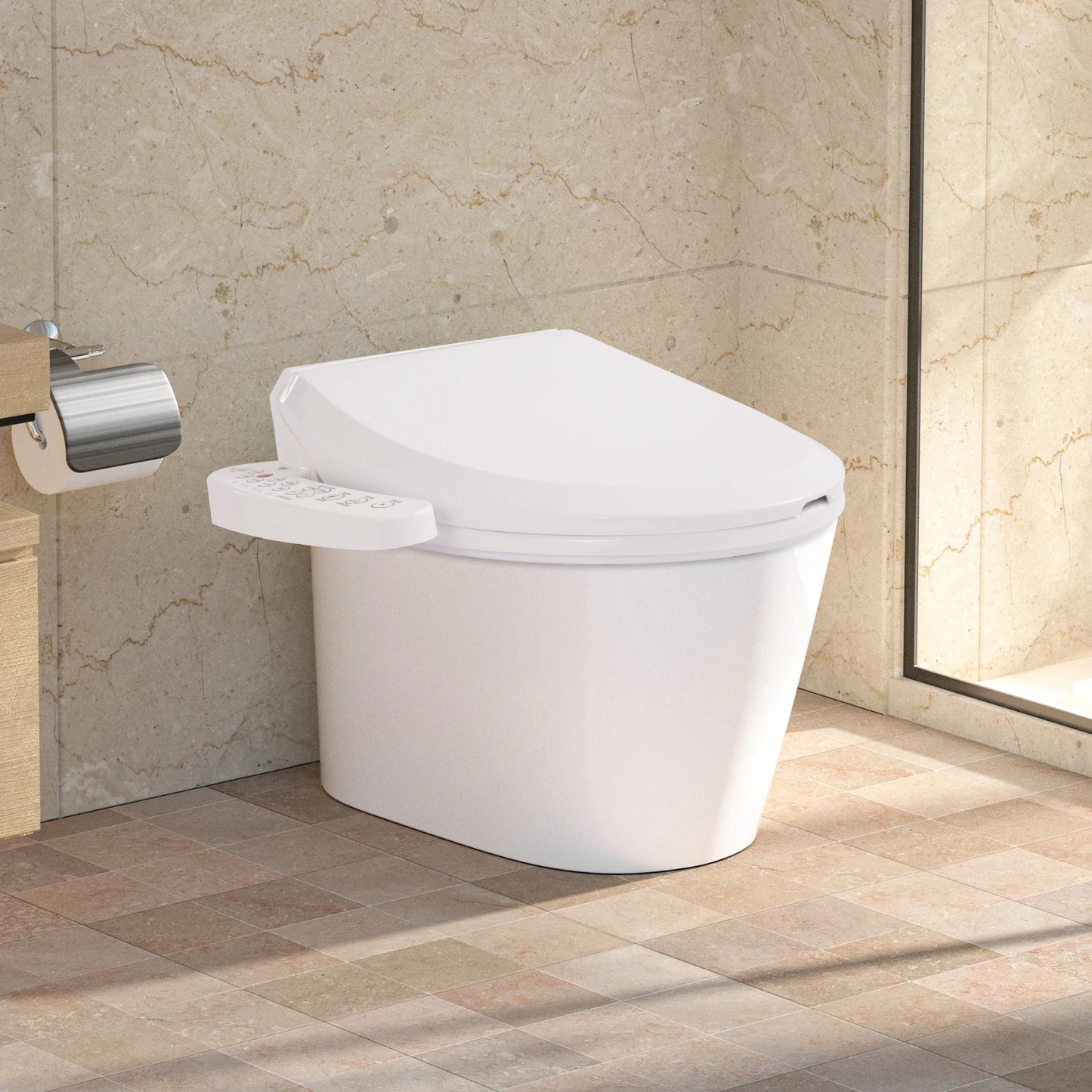 Smart ABS Toilet Seat Cover With Heater And Night Light