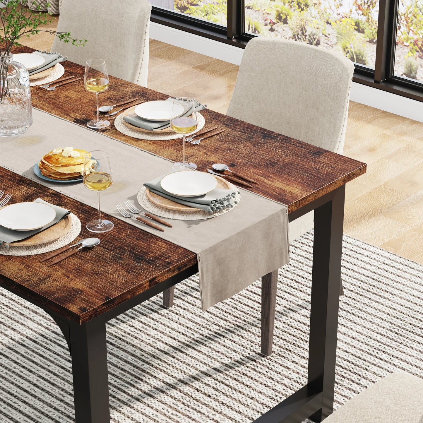 Tribesigns Industrial Dining Table Kitchen and Dining Room