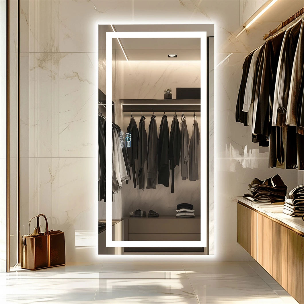 Borwart Smart LED Vanity Mirror With Bluetooth Display Anti Fog