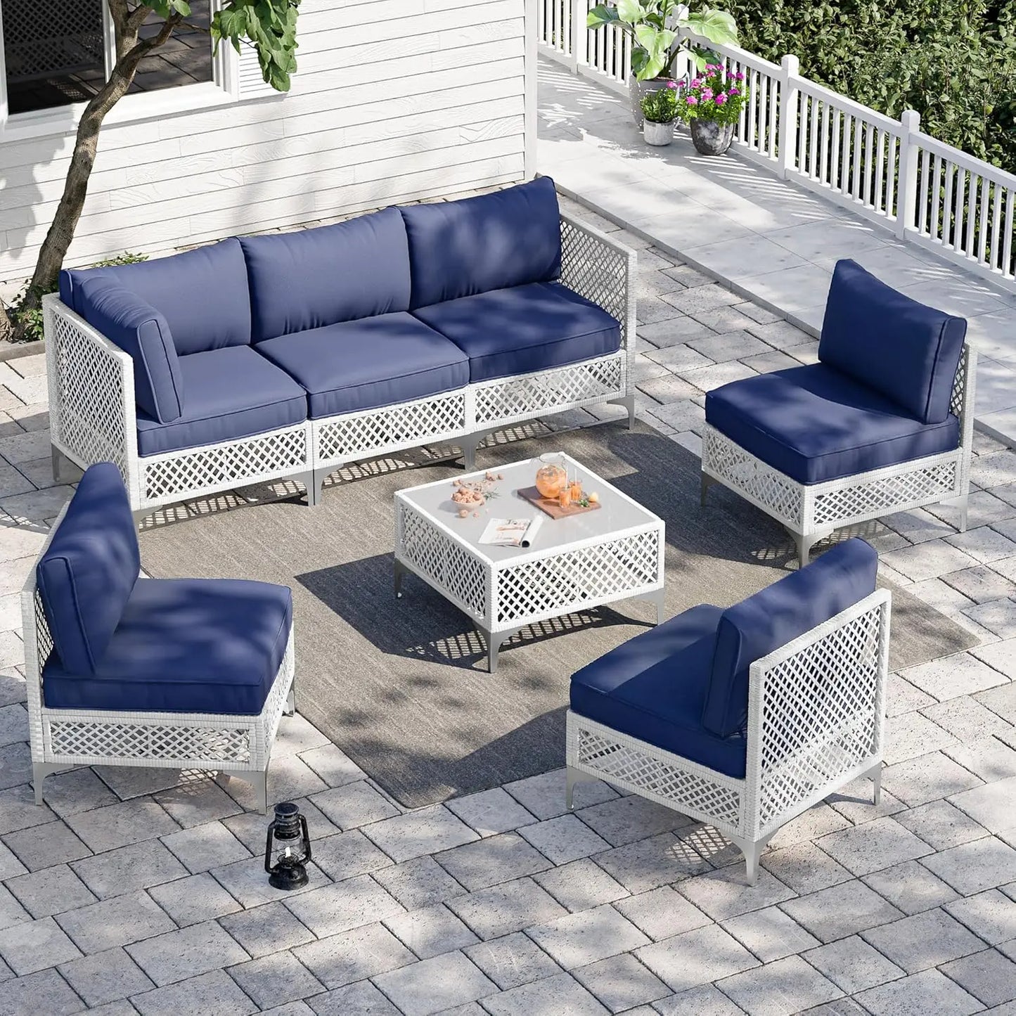 Xiaolang Wicker Patio Outdoor Conversation Set Cushions