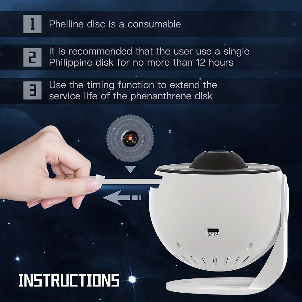 Mexllex Galaxy Ultral Star Projector 13 Film Discs Night Light