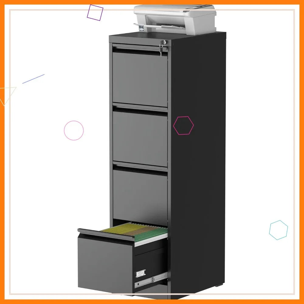 Locking Steel File Cabinet Storage For Legal Letter A4 Documents
