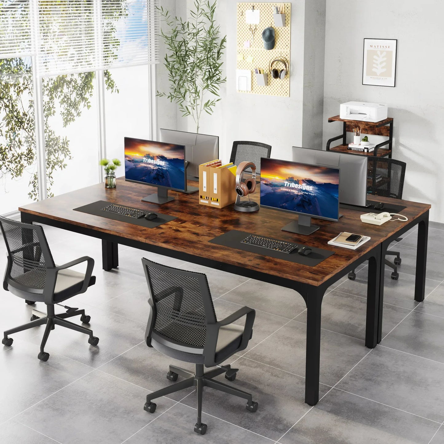Tribesigns Extra Long Computer Desk For Home Office 2 Person