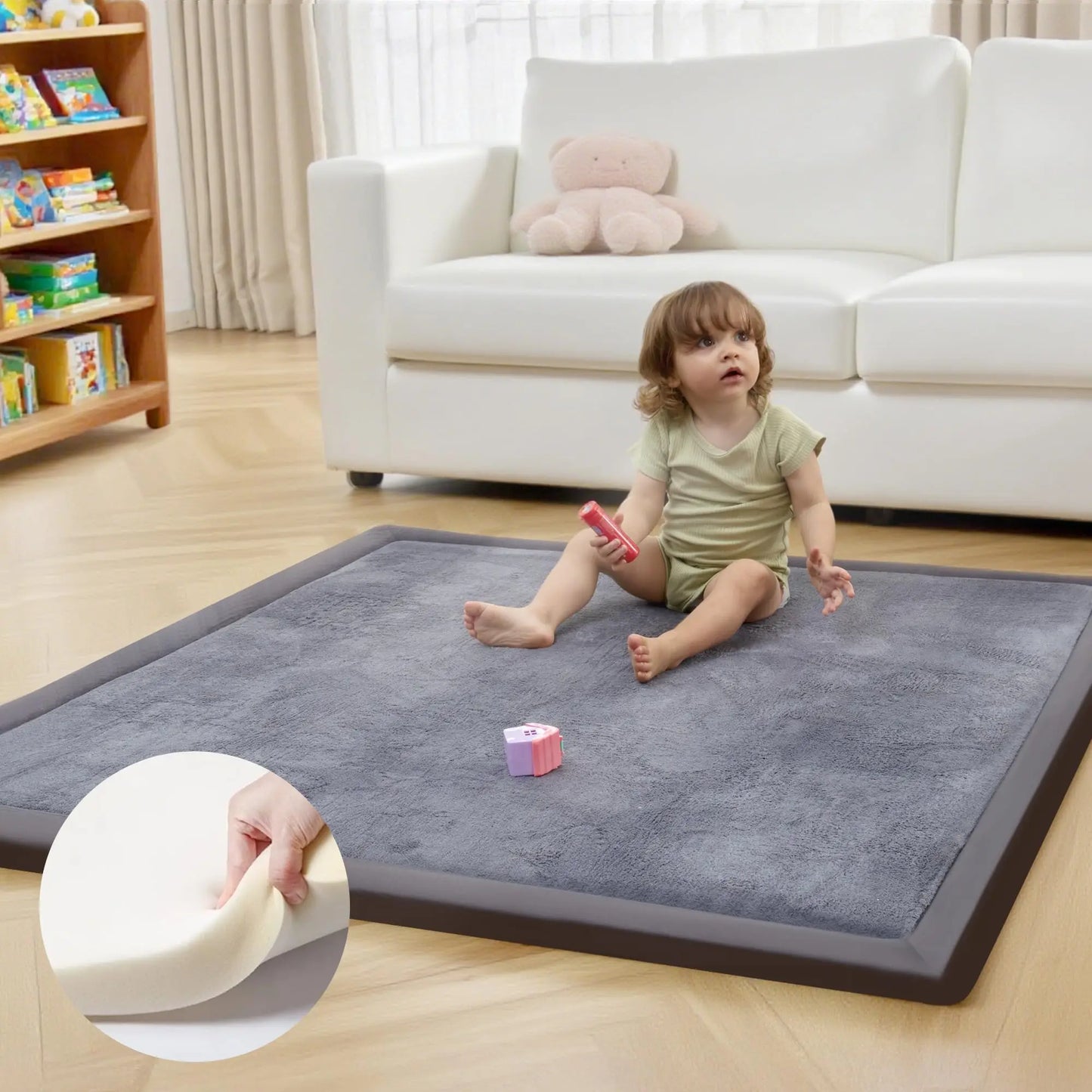 PaPaMat Baby Play Mat Tatami Style NonSlip Living Room Rug