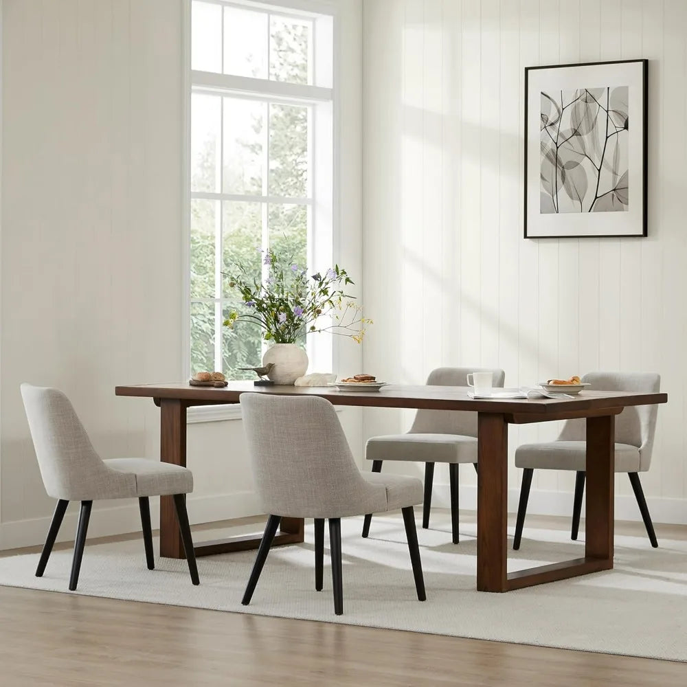 Mid-Century Modern Upholstered Dining Chair Set of 2