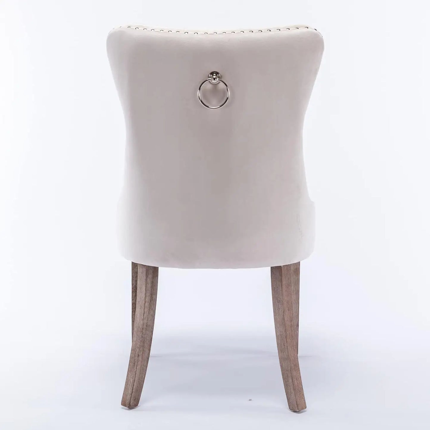 Elegant Velvet Tufted High Back Dining Chair With Wood Legs