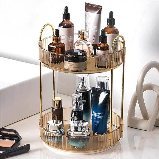 NONECN Rotating Makeup Organizer For Vanity High Capacity 360 Spinning