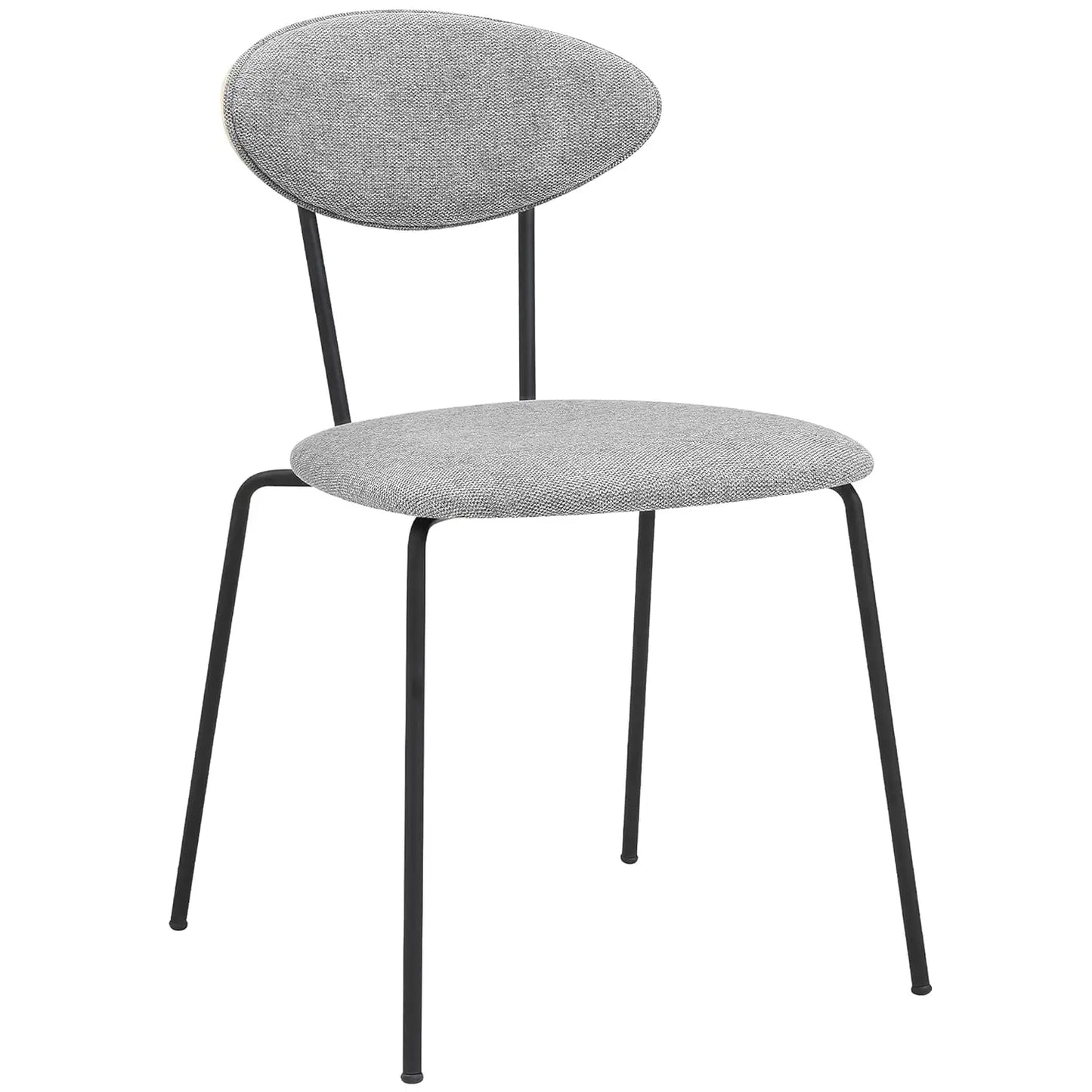 Modern Fabric Dining Chairs Set of 2 with Metal Frames