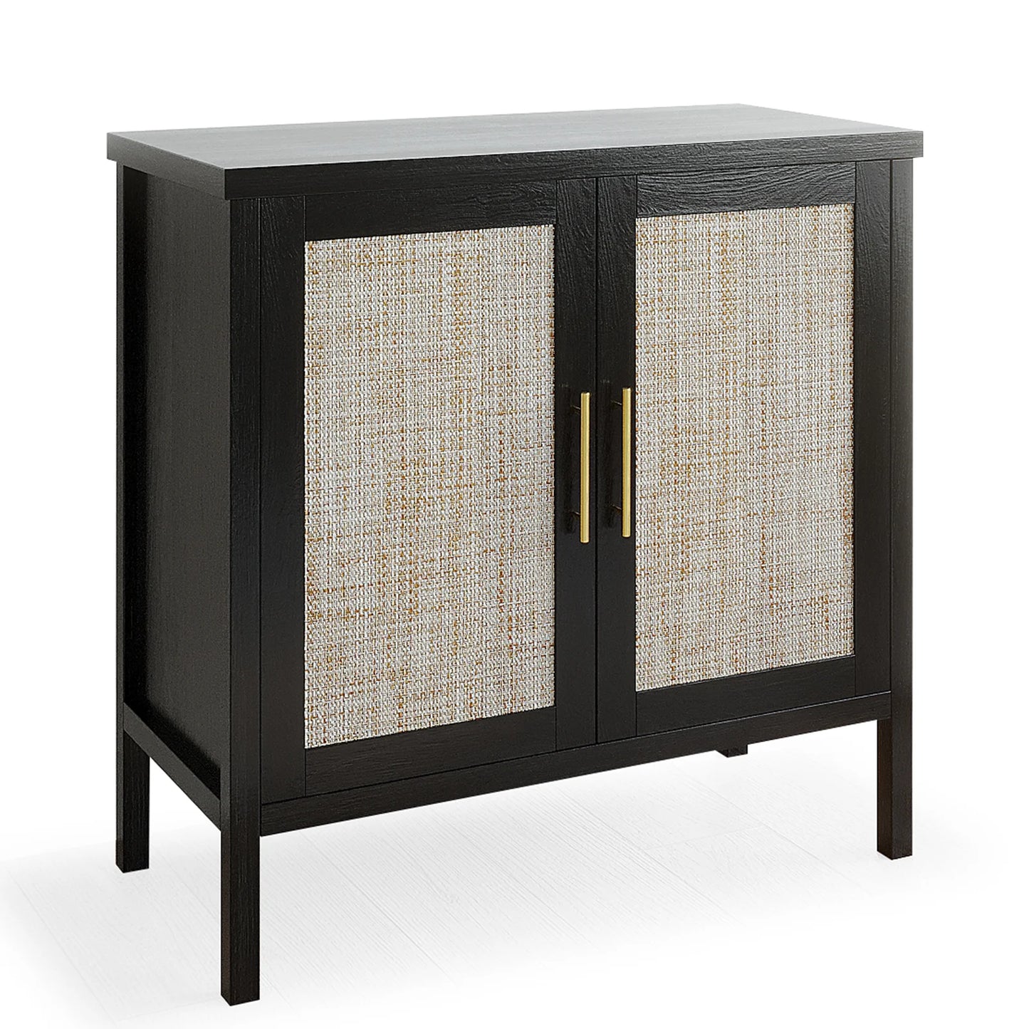NONEDrawer Rattan Storage Cabinet With Decorated Doors Buffet Sideboard For Hallway Living Room