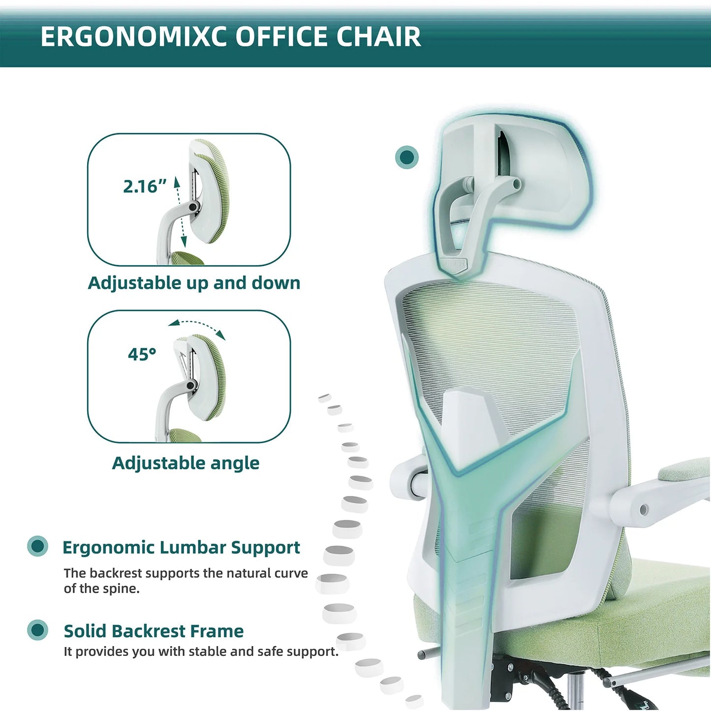 JHK Ergonomic Reclining High Back Mesh Office Chair