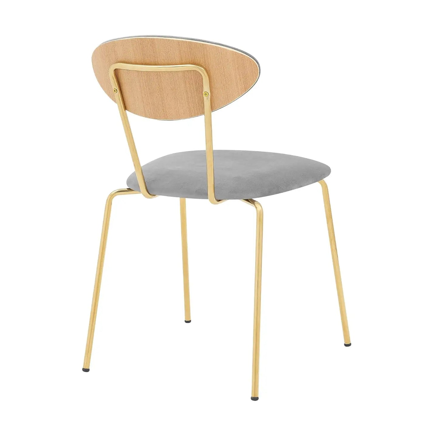 Modern Fabric Dining Chairs Set of 2 with Metal Frames