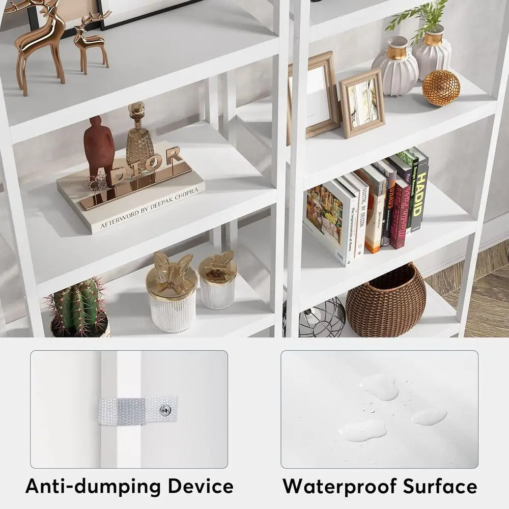 DAFIFY Open Bookshelf With Metal Frame Storage Rack