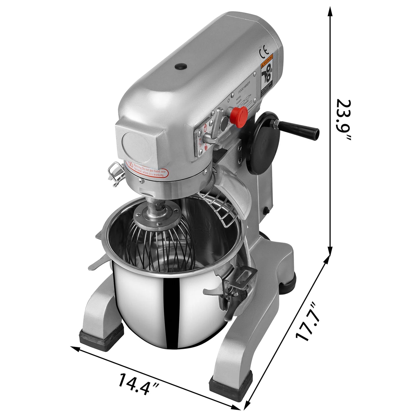 SucceBuy Electric Dough Mixer Stand Blender Stainless Steel Commercial