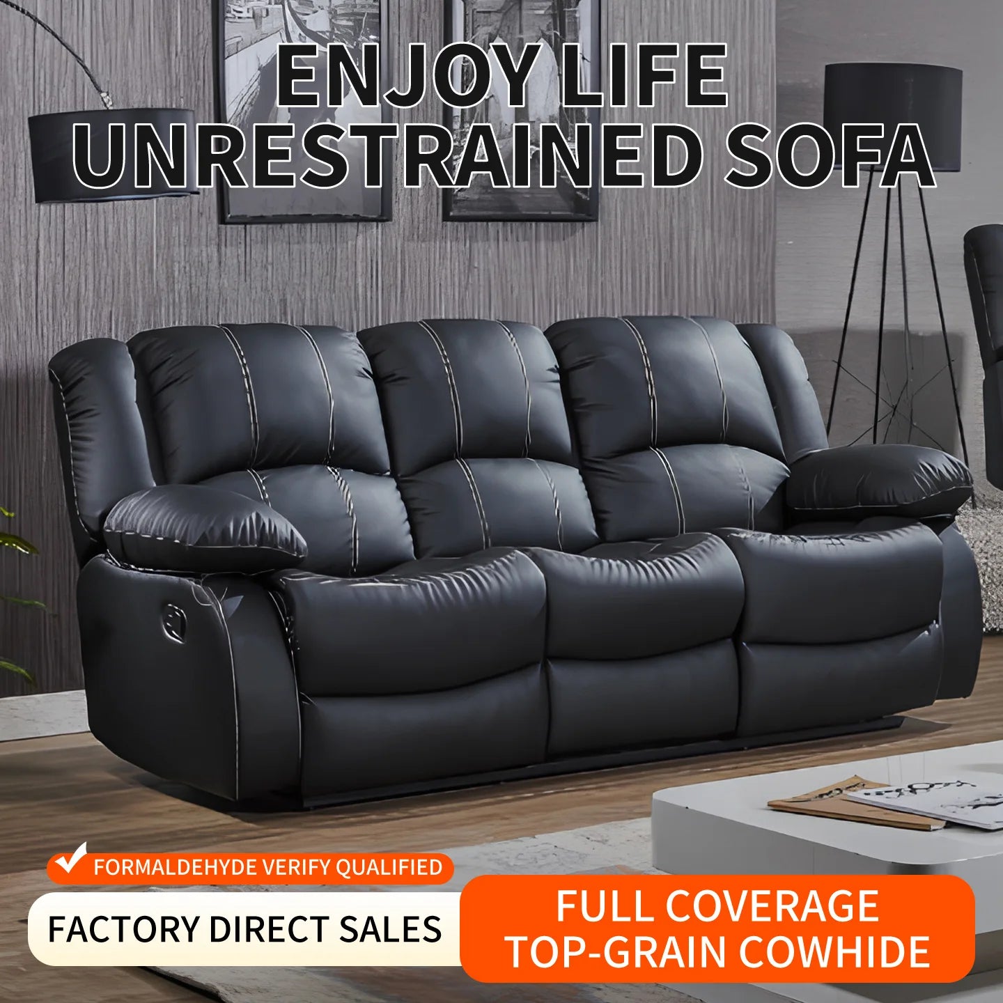 Power Loveseat Recliner Sofa With Storage Console Theater Seating