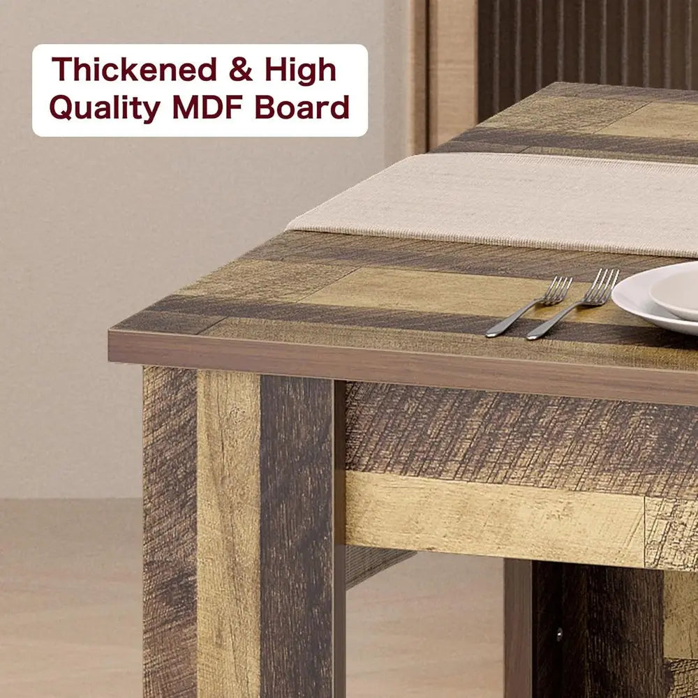 Farmhouse Style Rectangular Dining Table For Small Spaces