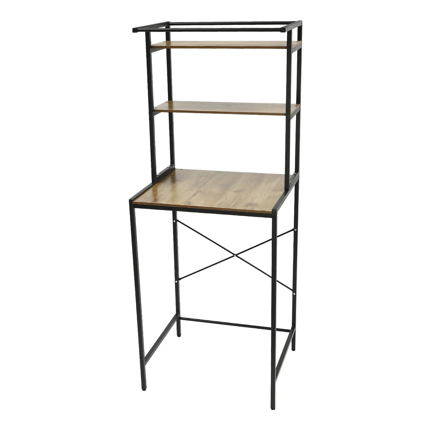 Three Tier Washing Machine And Dryer Storage Shelf For Laundry Room