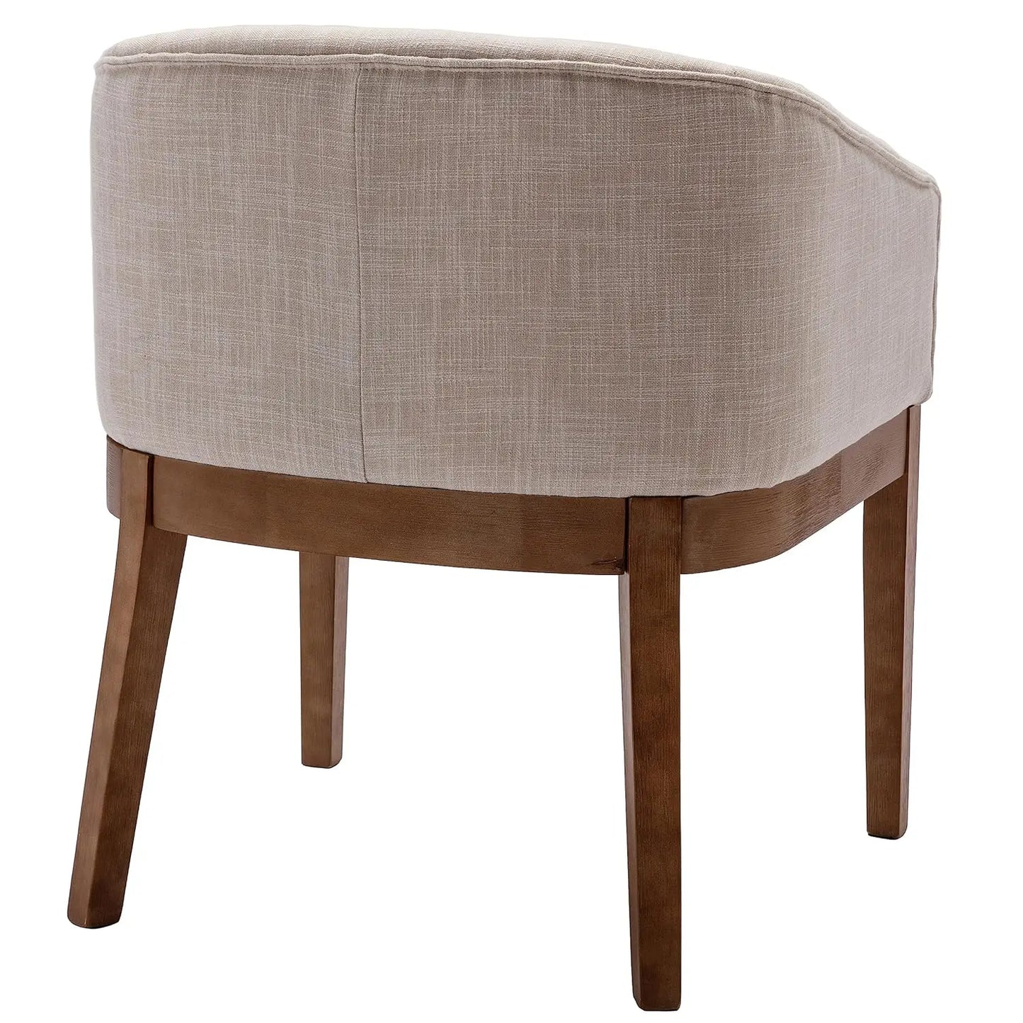 Mid Century Modern Linen Upholstered Dining Chairs Set Of 2