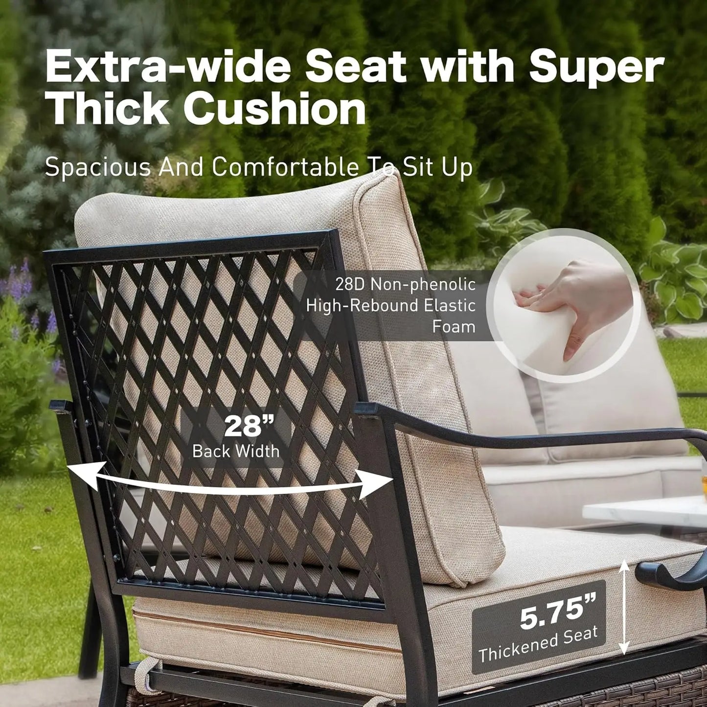5 Piece Outdoor Patio Conversation Set Seater And Swivel Chairs