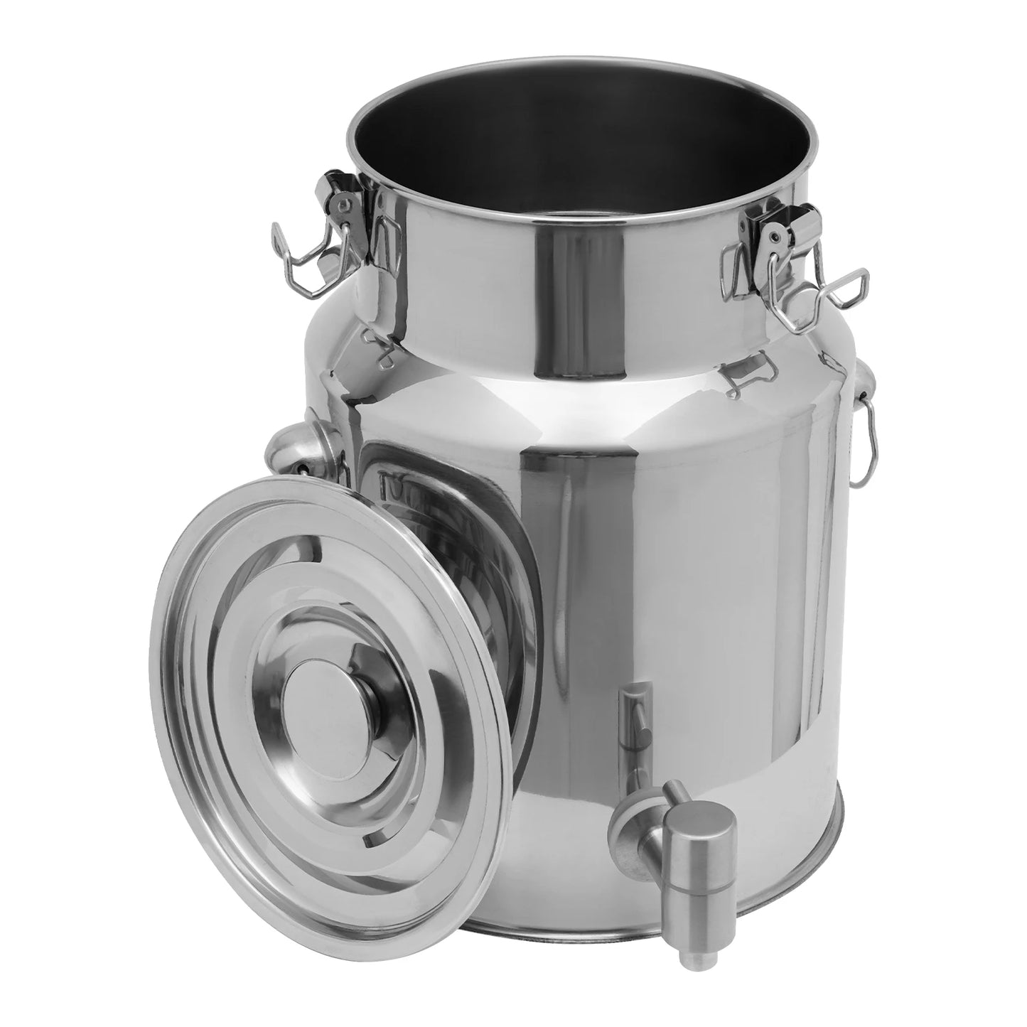 Bymaocar 304 Stainless Steel Milk Can With Spigot Beverage Dispenser