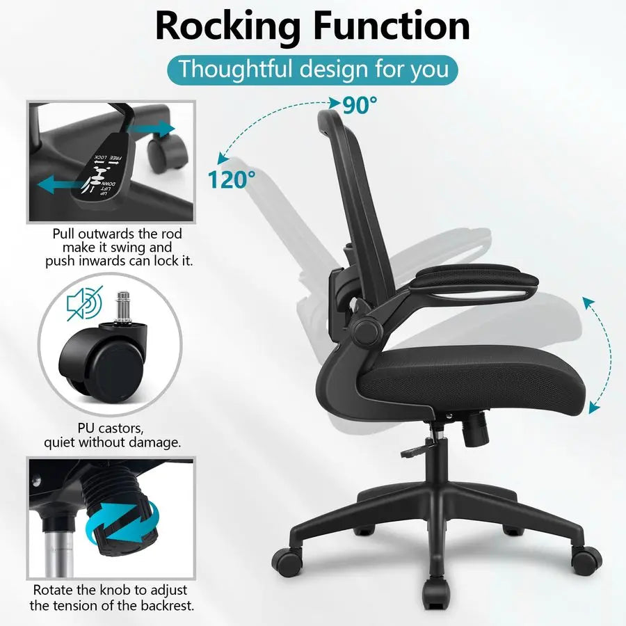 MBVM Ergonomic Office Chair Breathable Mesh High Back Lumbar Support