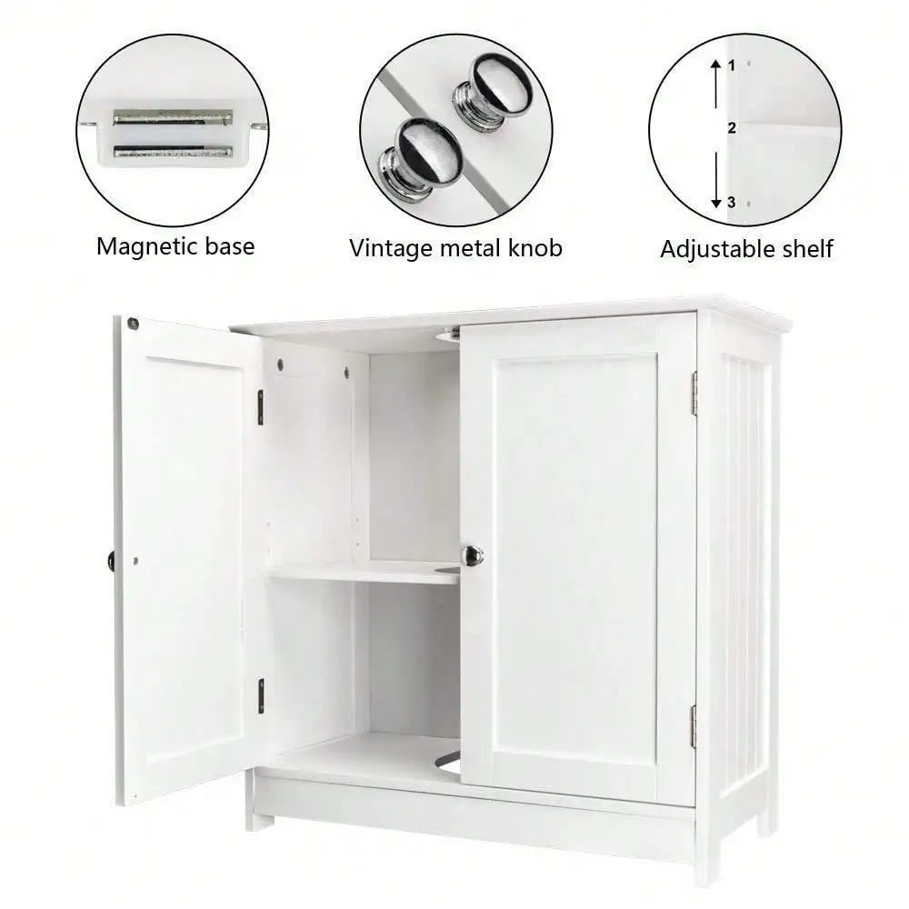 Marble Under Sink Storage Bathroom Vanity Cabinet With 2 Doors